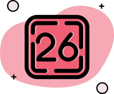 Vektör 22 gün Tarih simgesi, illüstrasyon