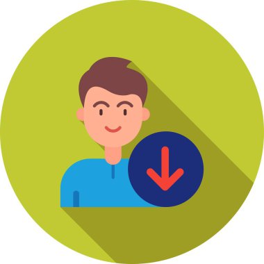 Sol ok işaretli adam.