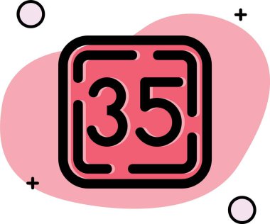 Takvim 53 satır simgesi tasarımı