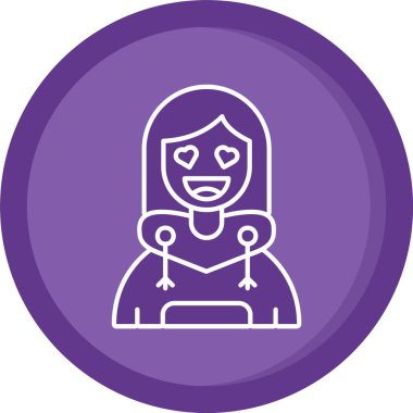 Maskeli bir kızın vektör çizimi