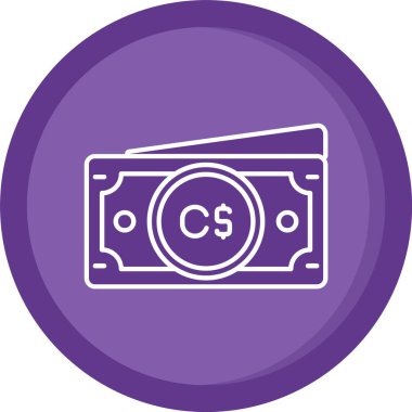 Dolar. Web simgesi basit illüstrasyon