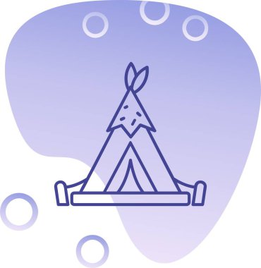 Basit vektör illüstrasyon kamp simgesi