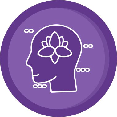 İnsan beyin simgesinin vektör illüstrasyonu