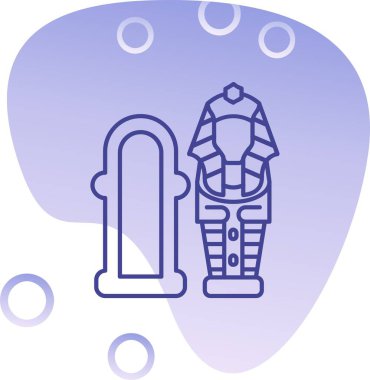 Benzersiz balık simgesi vektör illüstrasyonu