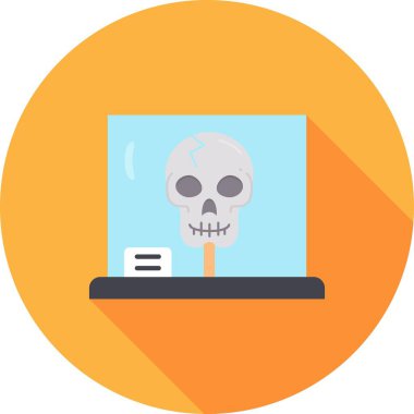 Cadılar bayramı kafatası vektör dairesi simgesi dekoru