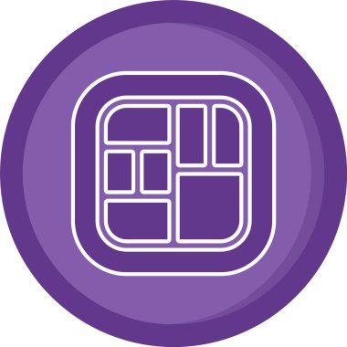 Eşsiz Cüzdan Vektör Satır Simgesi