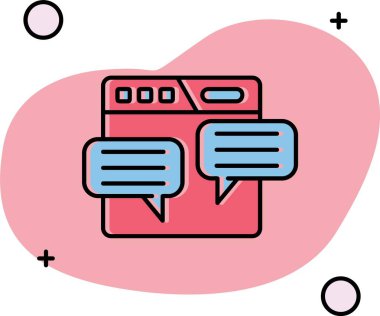 Sohbet simgesi vektör illüstrasyonu