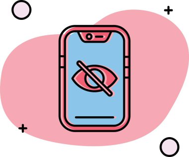 Hareket eden telefon simgesi, anahat stili