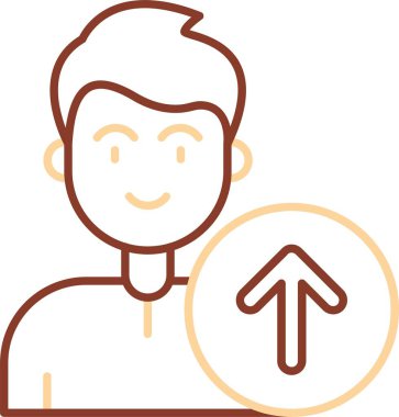 Sakallı genç adam ve saç stili ikon vektör çizimi çizimi