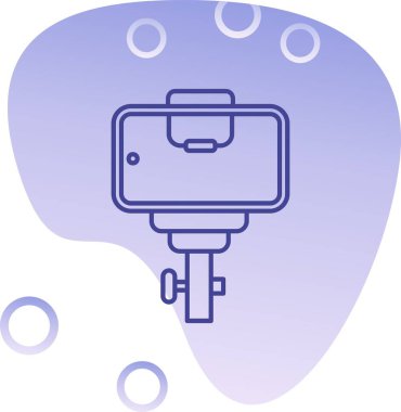 Bir benzin deposunun mavi simgesinin vektör çizimi