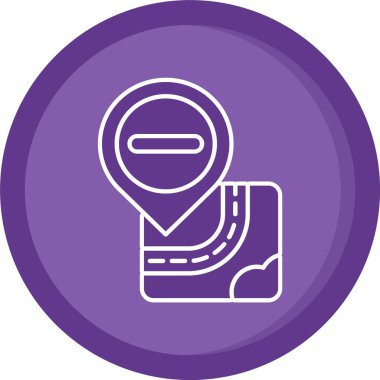 Benzersiz konum pin vektör simgesi