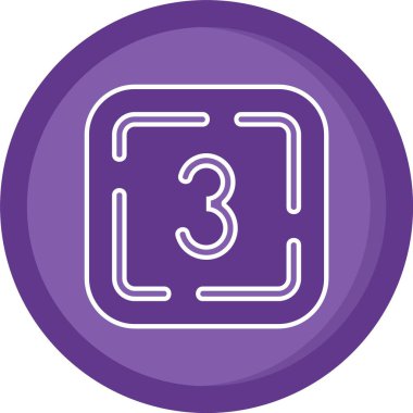 4 numaralı simge, vektör illüstrasyonu