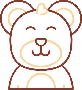 şirin ayı, vektör simgesi illüstrasyonu