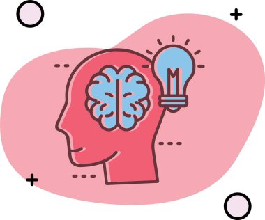 Beyin simge tasarlamak vektör