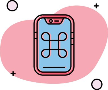 cep telefonu simgesi tasarımı, renkli biçim