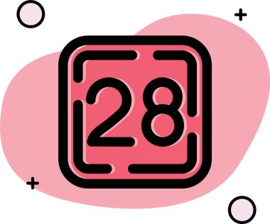 25 tarih simgesi, vektör, illüstrasyon