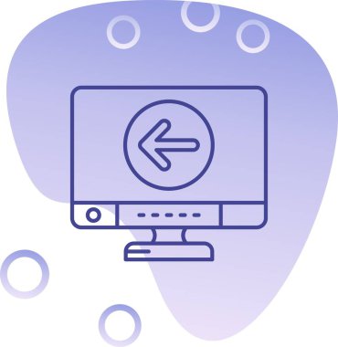 Bilgisayar. Web simgesi basit illüstrasyon