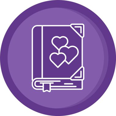 Kalp simgesinin vektör illüstrasyonu