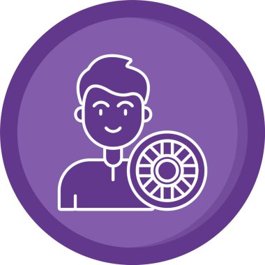 motosiklet simgesi vektör illüstrasyonu