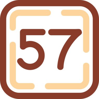 5 numaralı simge tasarımı vektör çizimi