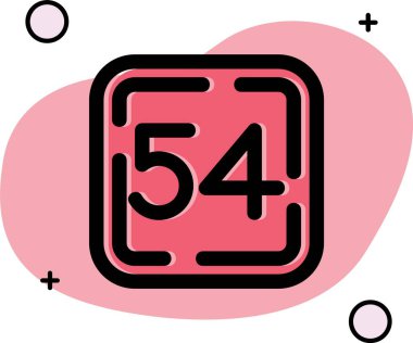 5 numaralı modern dijital simge