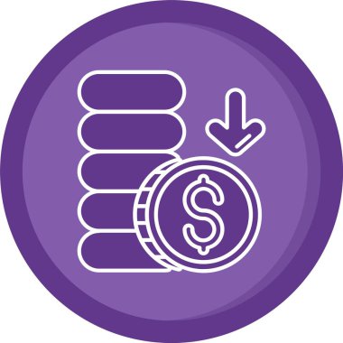 Dolar vektör çizgisi simgesi deseni