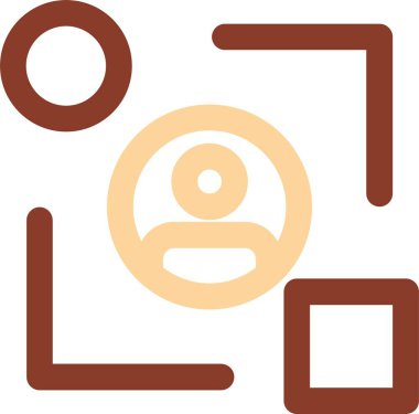 Bir fotoğraf makinesinin vektör illüstrasyonu