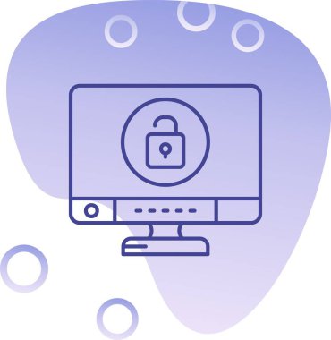 Kilit. Web simgesi basit illüstrasyon