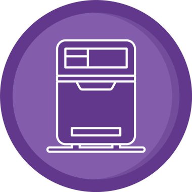 Yazıcı simgesi vektör illüstrasyonu