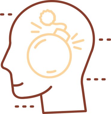 Beyin simge tasarlamak vektör