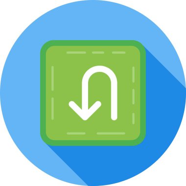 ok vektörü çember çizgisi simgesi dekoru