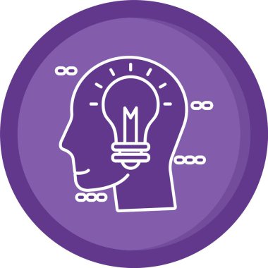 Bir fikrim var. Web simgesi basit illüstrasyon