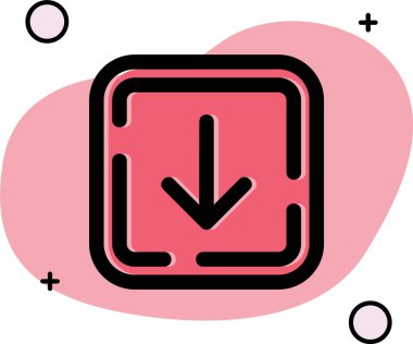 ok aşağı simge, özet biçimi