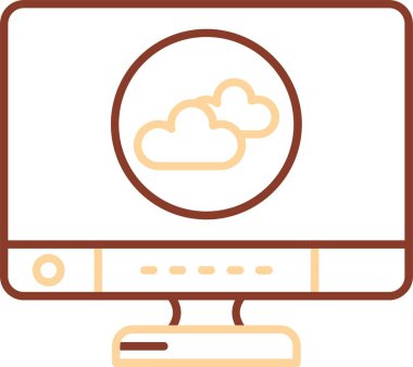 vektör bulut bilgi işlem simgesi