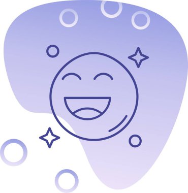 Ay ve yıldızlarla mutlu bir gülümseme