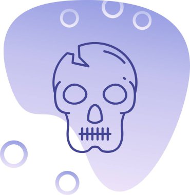 Kafatası. Web simgesi basit tasarım