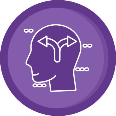 Benzersiz beyin vektör simgesi