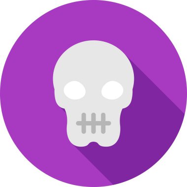 kafatası düz vektör simgesi