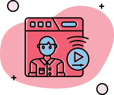 İnternet güvenlik simgesi. ana hatlı internet güvenlik vektörü simgesi rengi düz izole