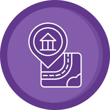 Vektör konumu simge illüstrasyonu