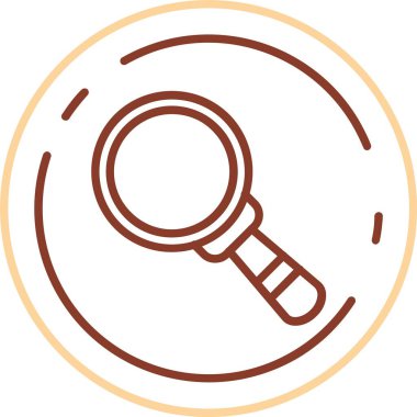 Benzersiz büyüteç vektör simgesi