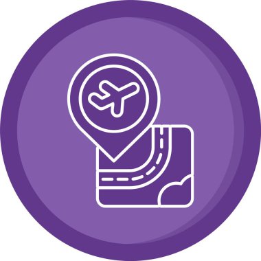 Benzersiz uçak vektör çizgisi simgesi