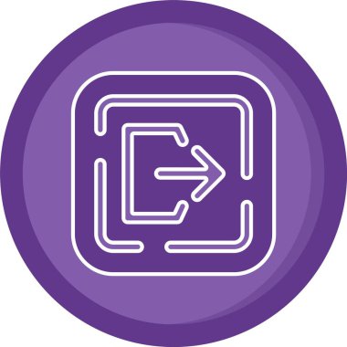 Benzersiz sağ vektör çizgisi simgesi