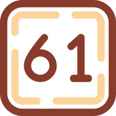 Kişisel ve ticari kullanım için 6 numaralı vektör simgesi simgesi vektör çizimi..