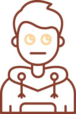 Kahverengi atkısı ve sakalı olan genç bir adam.