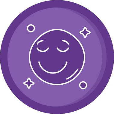 Benzersiz gülümseme simgesi vektör simgesi