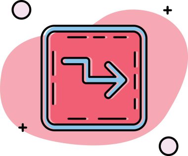 Sol ok simge vektör çizim