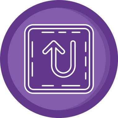 Yol işareti simgesinin vektör illüstrasyonu