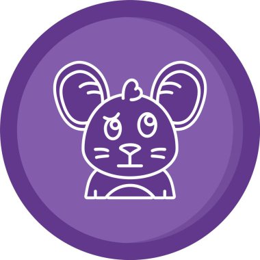 Benzersiz Fare Vektörü Kabartma Simgesi