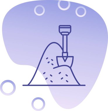 Benzersiz kürek ve kürek vektör çizgisi simgesi